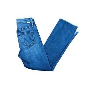 MOTHER The Insider Crop Step Fray Jeans Women's Size 24 Sassy and Sweet Wash